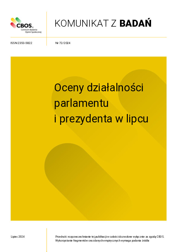 Okładka komunikatu Nr 72/2024