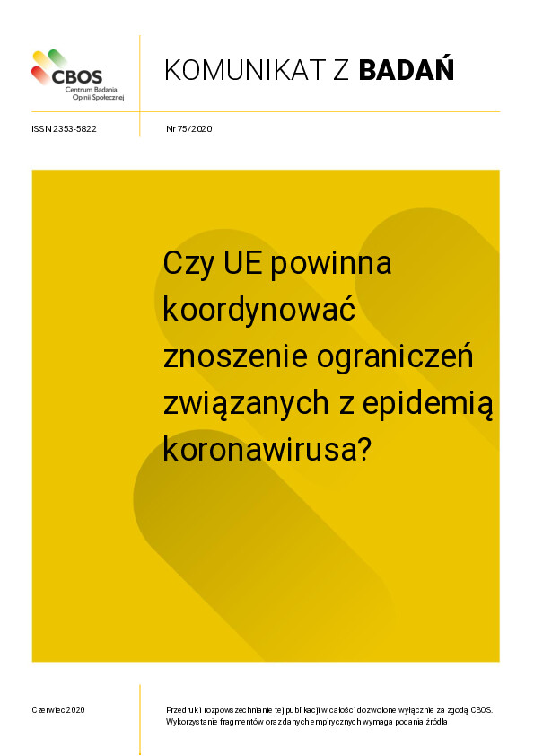 Okładka komunikatu Nr 75/2020