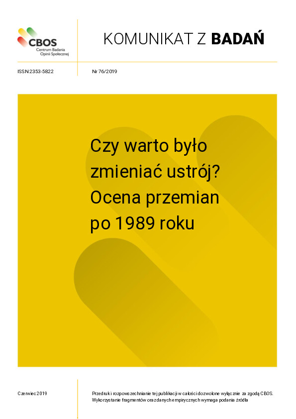 Okładka komunikatu Nr 76/2019
