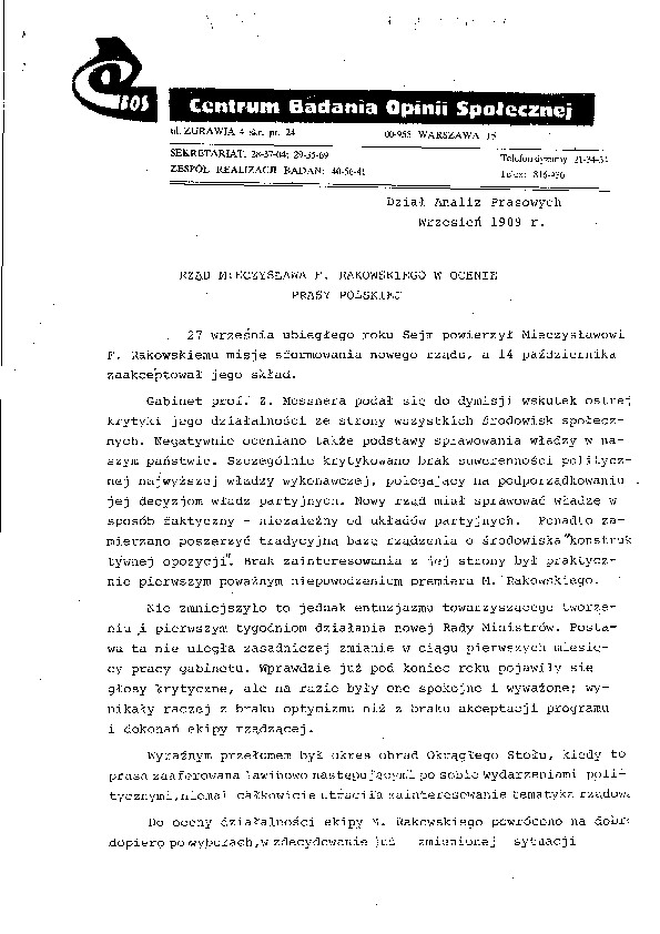 Okładka komunikatu AP/508/89
