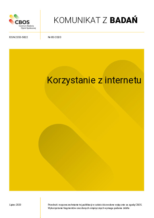Okładka komunikatu Nr 85/2020