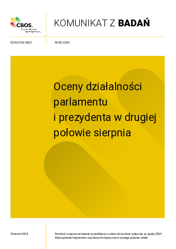 Okładka komunikatu Nr 85/2024