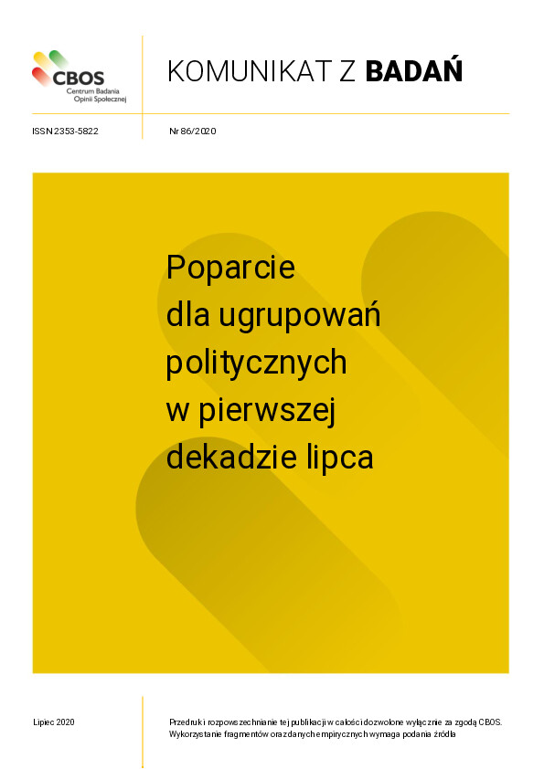 Okładka komunikatu Nr 86/2020