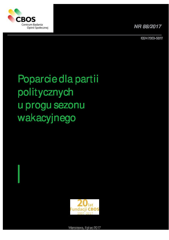 Okładka komunikatu Nr 88/2017
