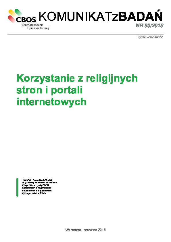 Okładka komunikatu Nr 93/2016