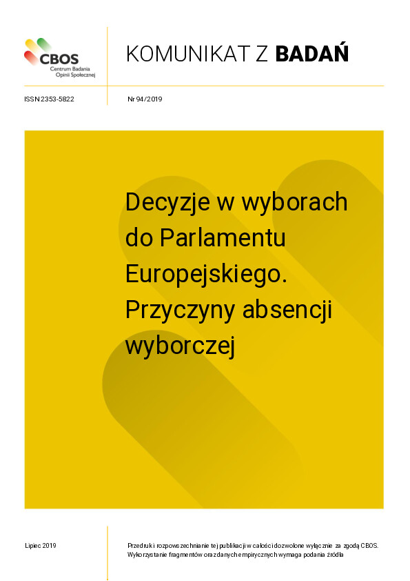 Okładka komunikatu Nr 94/2019
