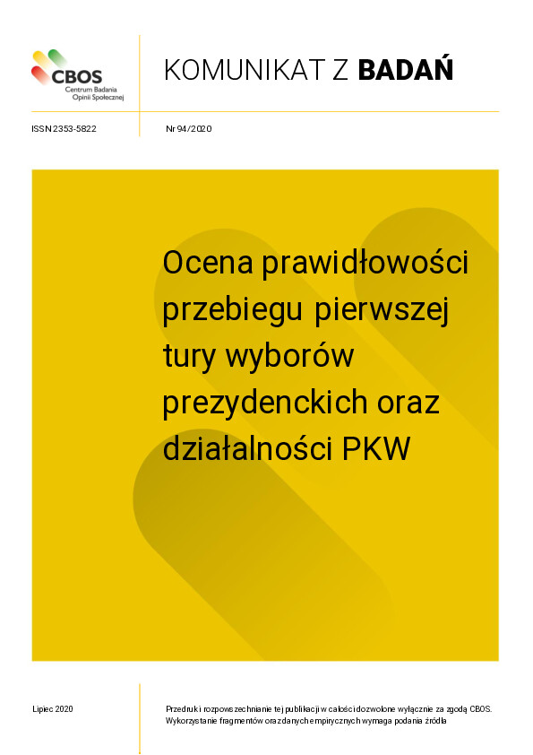 Okładka komunikatu Nr 94/2020