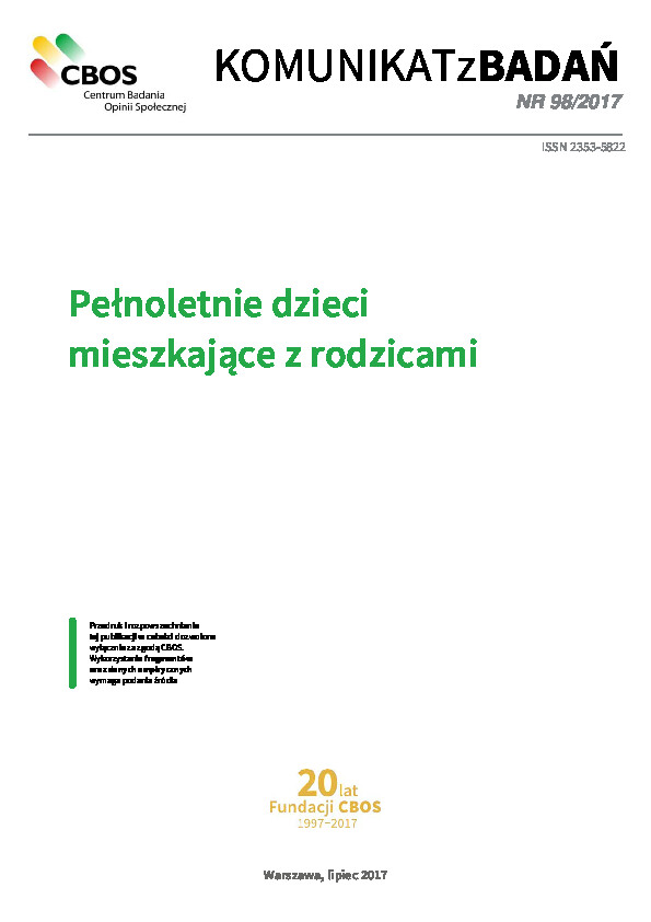Okładka komunikatu Nr 98/2017