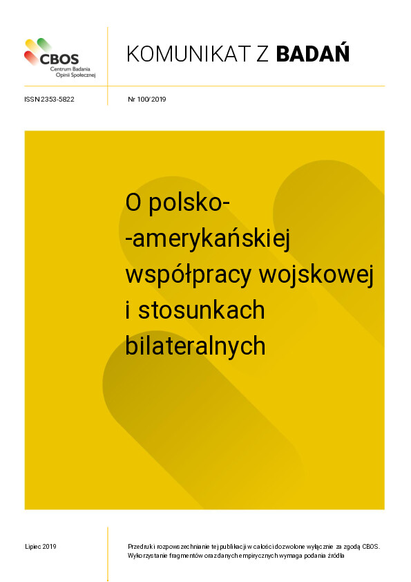 Okładka komunikatu Nr 100/2019