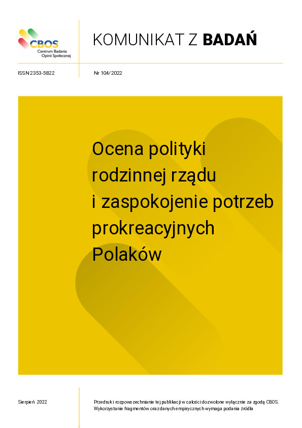 Okładka komunikatu Nr 104/2022