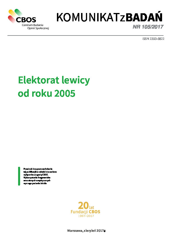 Okładka komunikatu Nr 105/2017