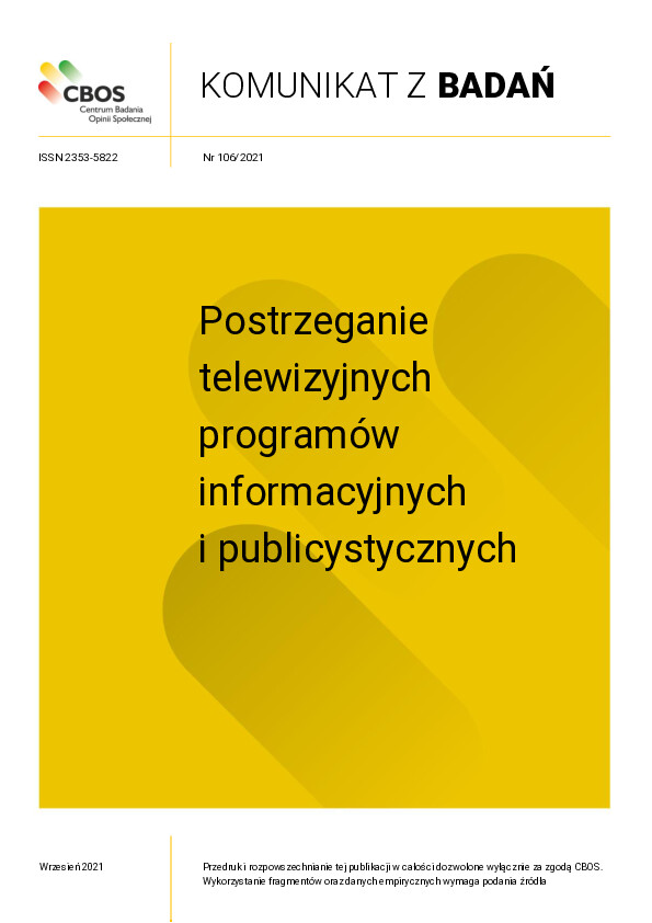 Okładka komunikatu Nr 106/2021