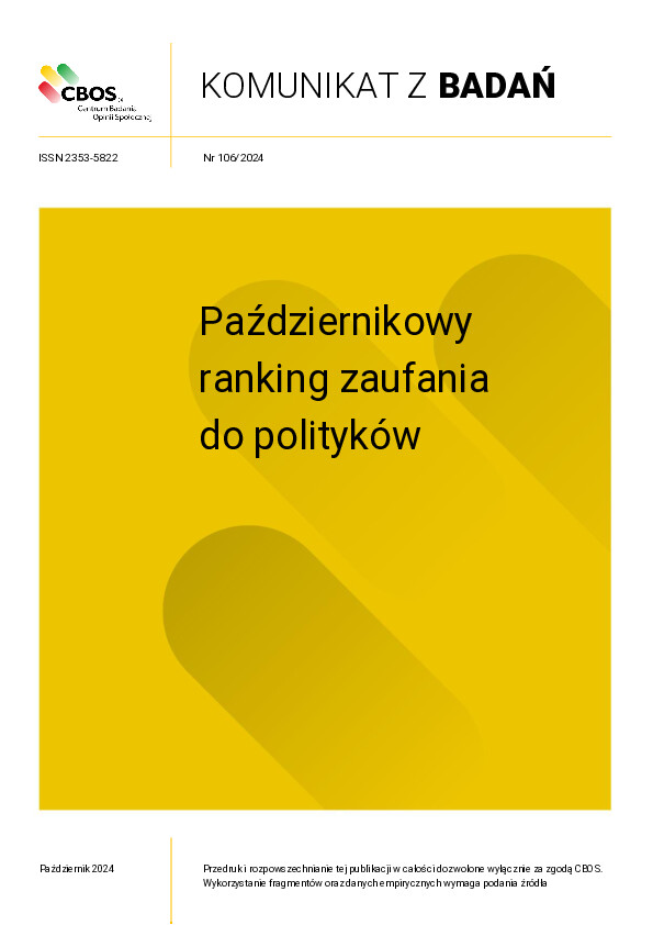 Okładka komunikatu Nr 106/2024