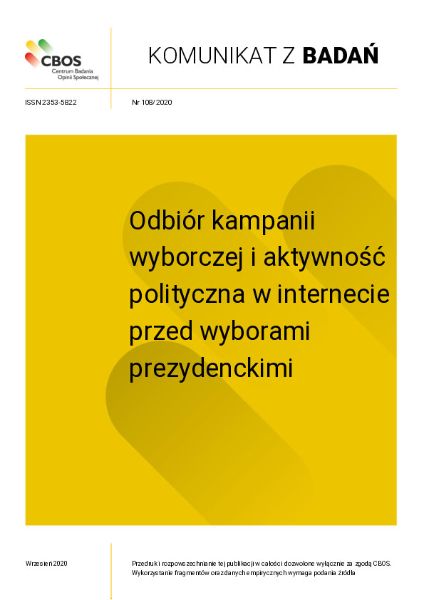 Okładka komunikatu Nr 108/2020