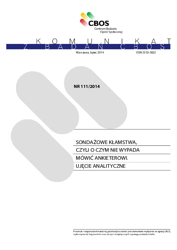 Okładka komunikatu Nr 111/2014