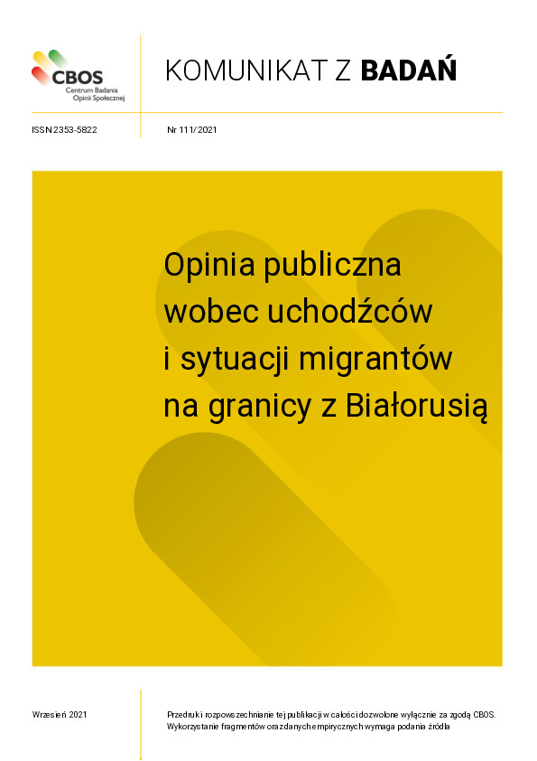 Okładka komunikatu Nr 111/2021