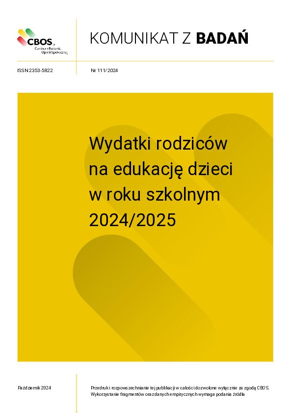 Okładka komunikatu Nr 111/2024