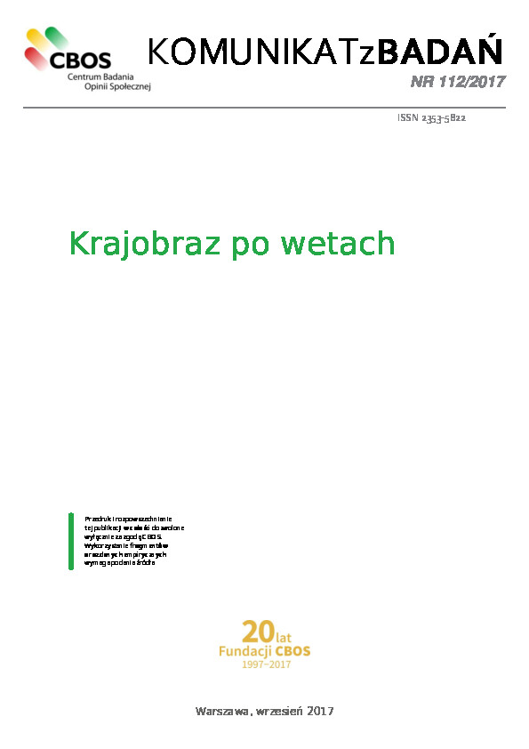 Okładka komunikatu Nr 112/2017