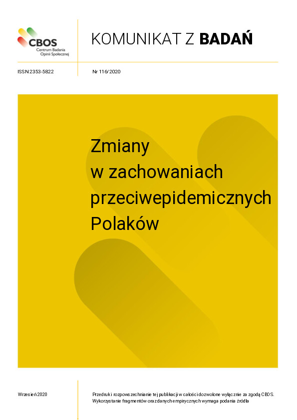 Okładka komunikatu Nr 116/2020