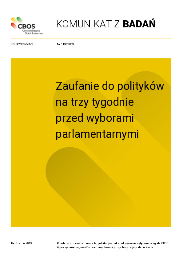 Okładka komunikatu Nr 119/2019