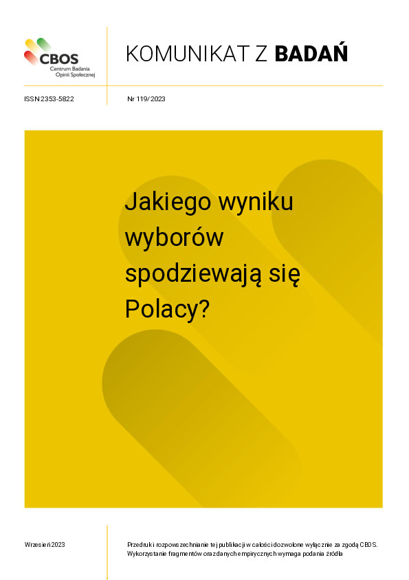 Okładka komunikatu Nr 119/2023