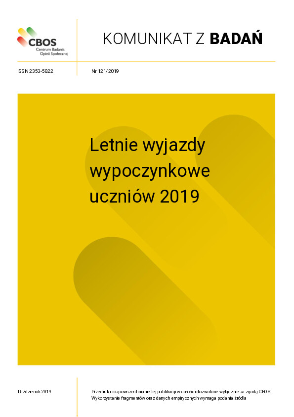 Okładka komunikatu Nr 121/2019