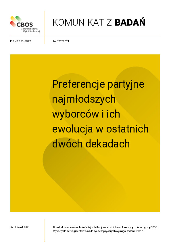 Okładka komunikatu Nr 122/2021