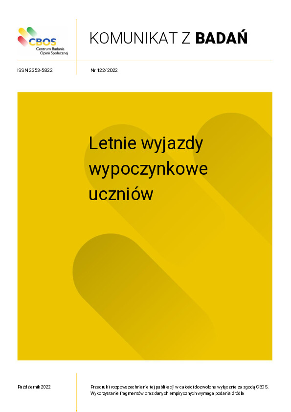 Okładka komunikatu Nr 122/2022