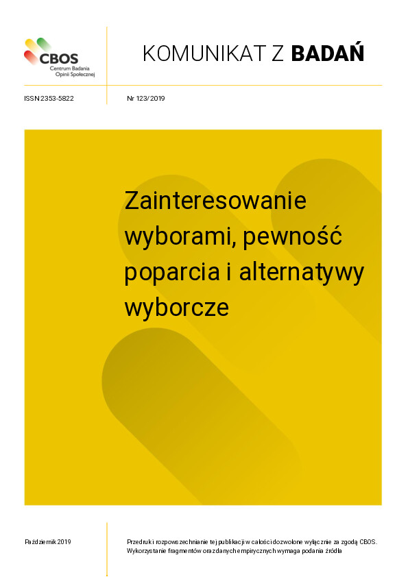 Okładka komunikatu Nr 123/2019