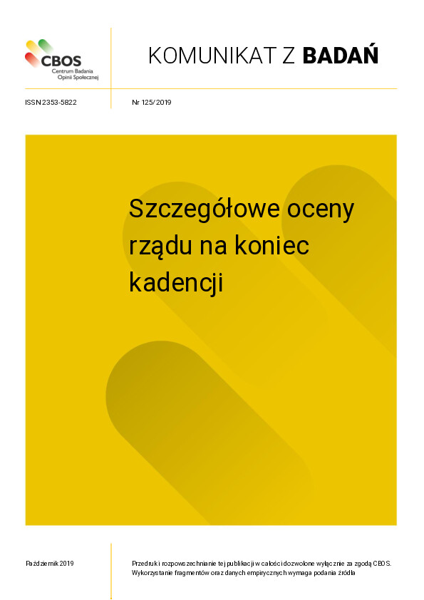 Okładka komunikatu Nr 125/2019