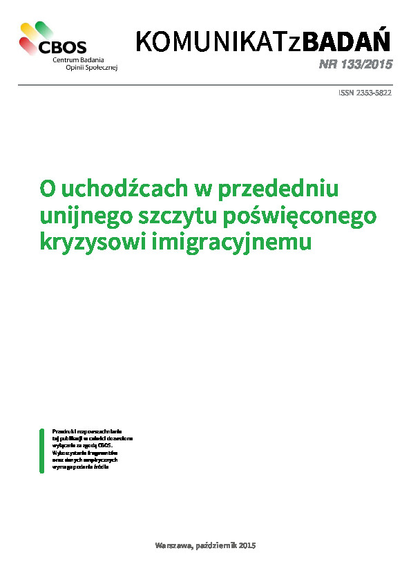Okładka komunikatu Nr 133/2015