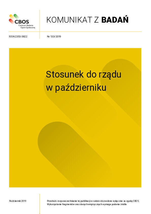 Okładka komunikatu Nr 133/2019
