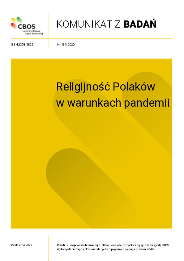 Okładka komunikatu Nr 137/2020