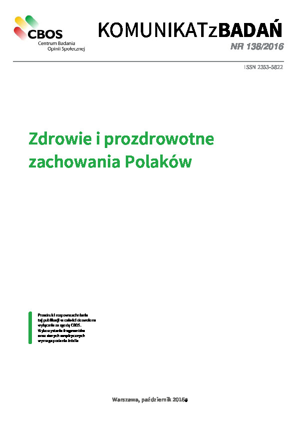Okładka komunikatu Nr 138/2016