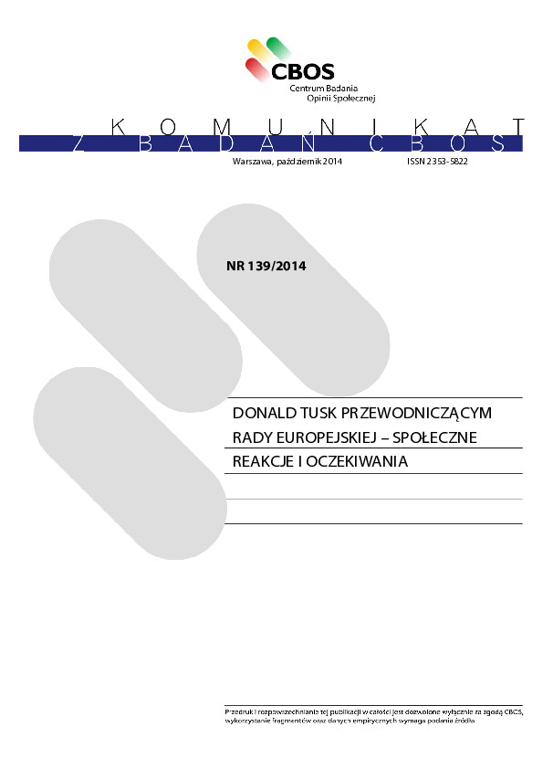 Okładka komunikatu Nr 139/2014