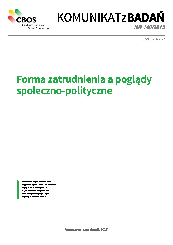 Okładka komunikatu Nr 140/2015