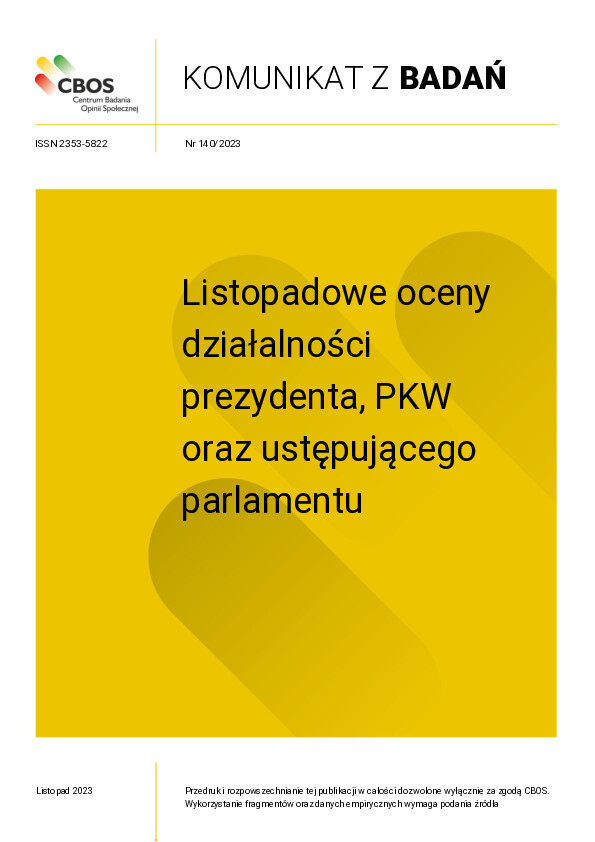 Okładka komunikatu Nr 140/2023