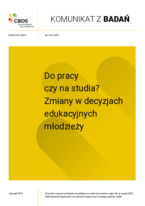 Okładka komunikatu Nr 143/2019