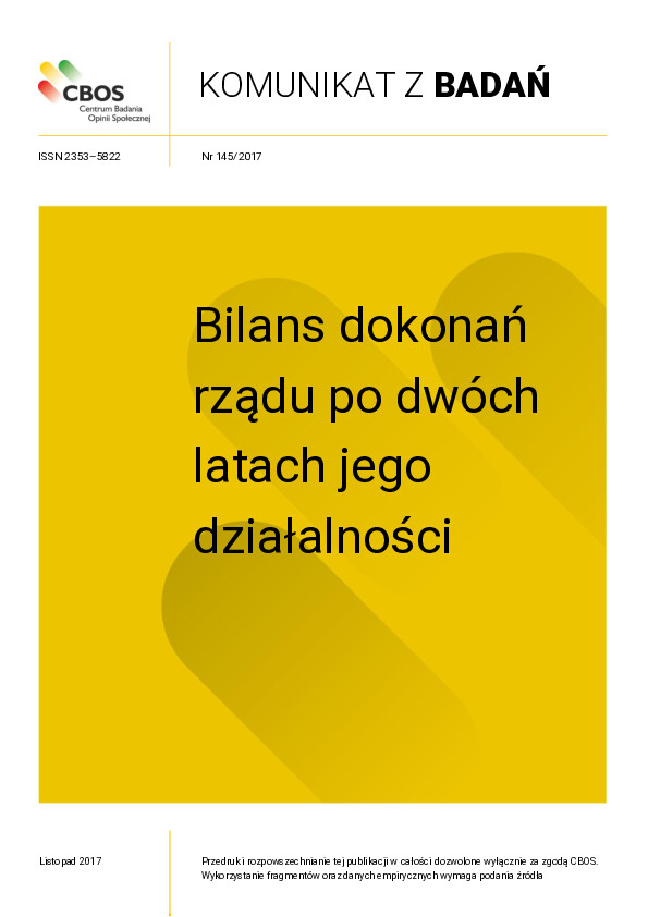 Okładka komunikatu Nr 145/2017