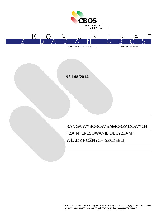 Okładka komunikatu Nr 148/2014