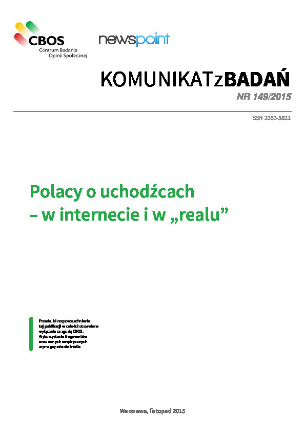 Okładka komunikatu Nr 149/2015
