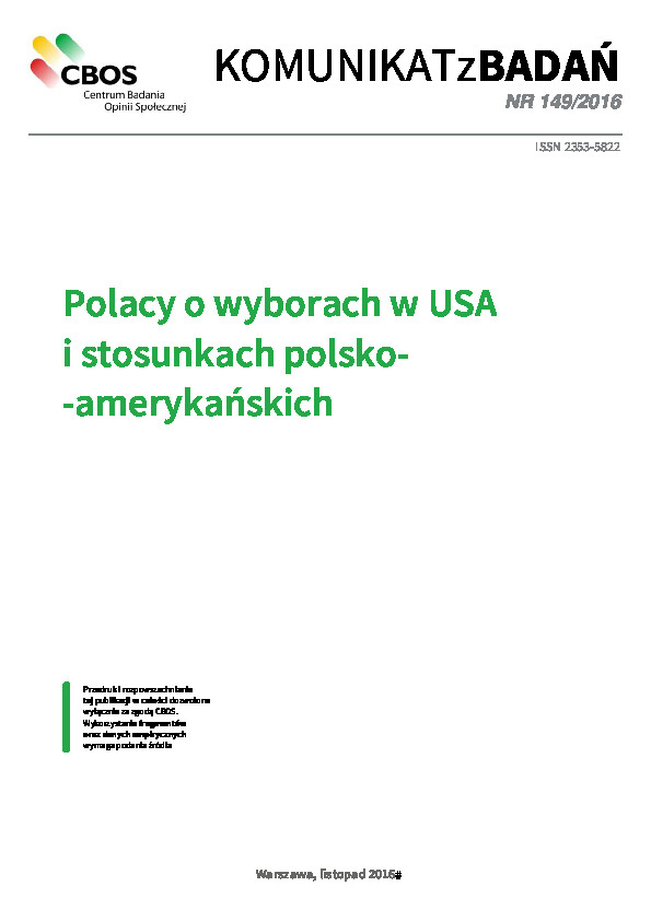 Okładka komunikatu Nr 149/2016