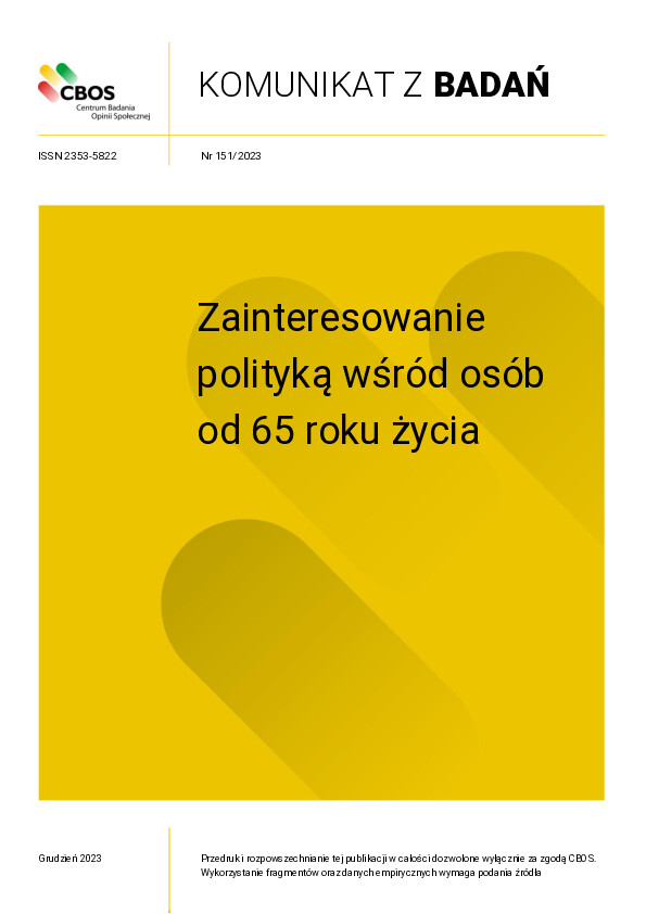 Okładka komunikatu Nr 151/2023