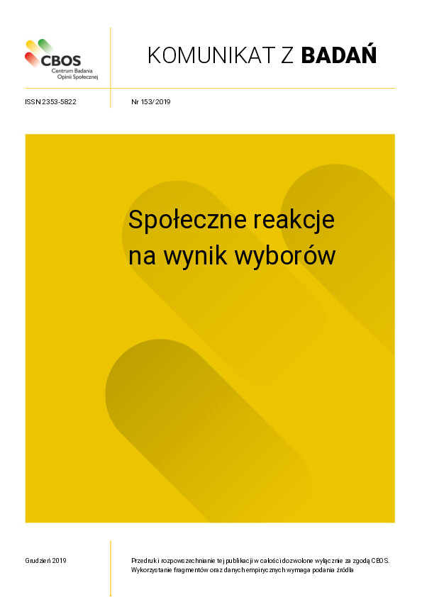 Okładka komunikatu Nr 153/2019