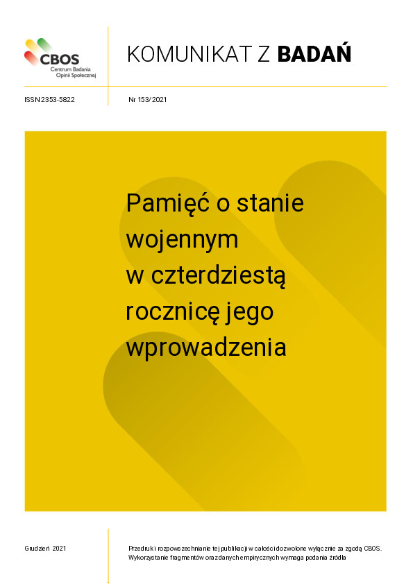 Okładka komunikatu Nr 153/2021