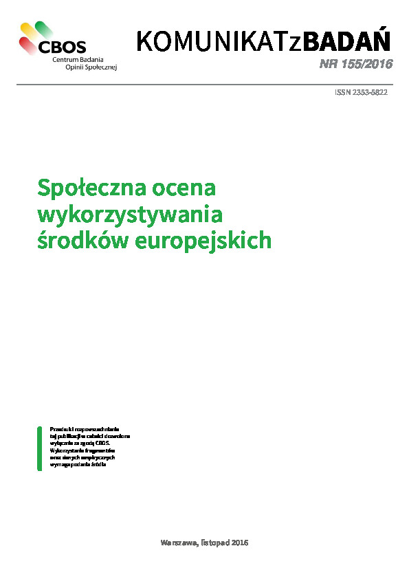 Okładka komunikatu Nr 155/2016