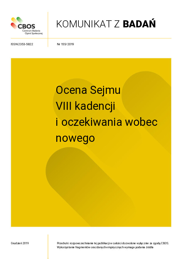 Okładka komunikatu Nr 155/2019