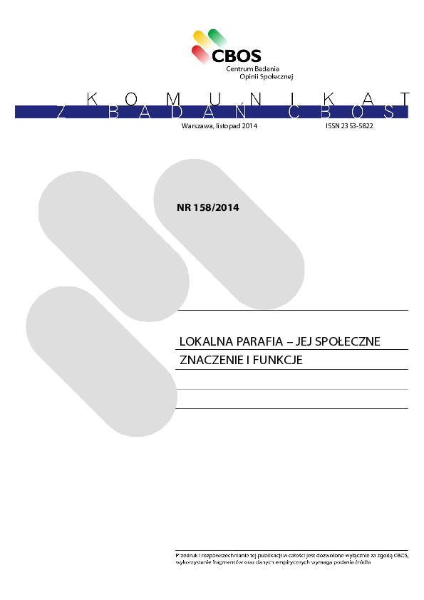 Okładka komunikatu Nr 158/2014