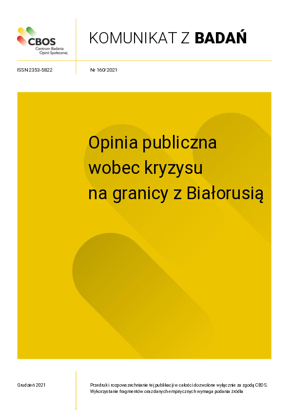 Okładka komunikatu Nr 160/2021