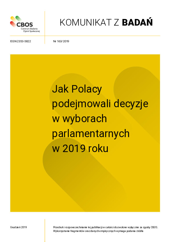 Okładka komunikatu Nr 163/2019